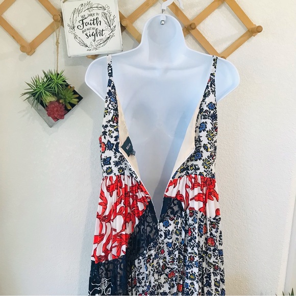 Anthropologie Maeve Floral Pleated Boho Midi Summer Dress 4P - Picture 9 of 11